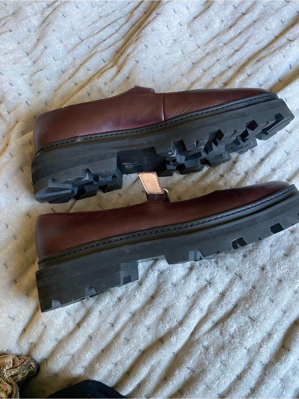 Madewell Wine Leather Mary Jane with Black Lug Sole - Picture 7 of 9